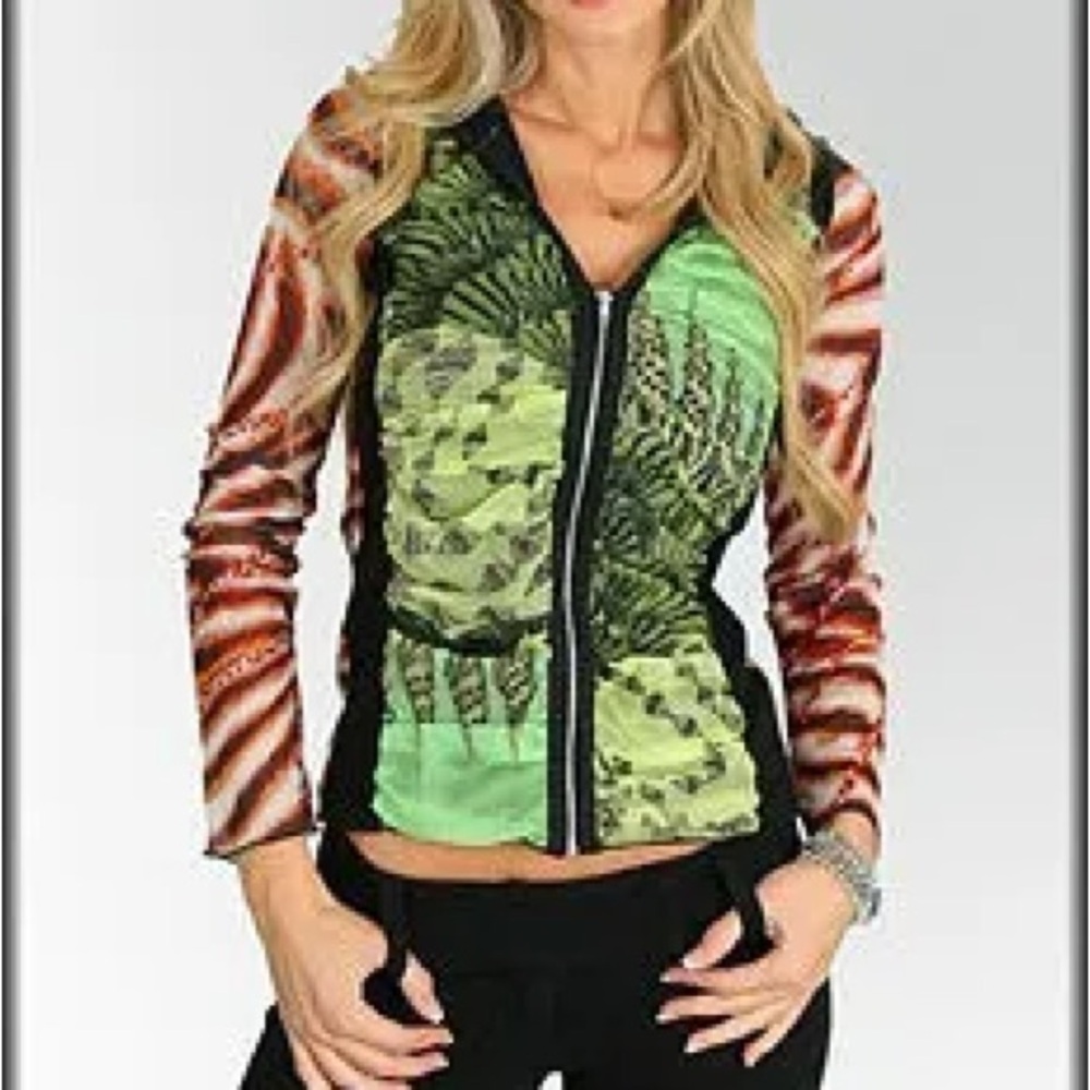 Just Living hooded blouse, size USA S/1